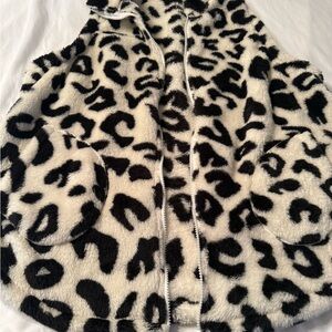 Leopard Print Fleece Vest